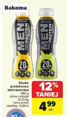 Shake proteinowy MEN BAKOMA 380g promocja w Carrefour Market
