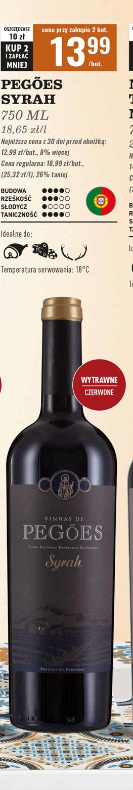 Wino PEGOES SYRAH promocja