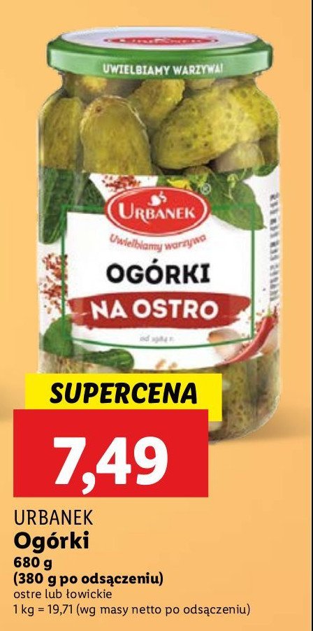 Ogórki na ostro Urbanek promocja w Lidl