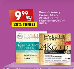 Krem luksusowy silnie liftingujący odmładzący 60+ Eveline 24k gold promocje