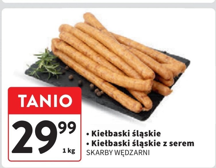 Kiełbaski śląskie z serem Skarby wędzarni promocja w Intermarche