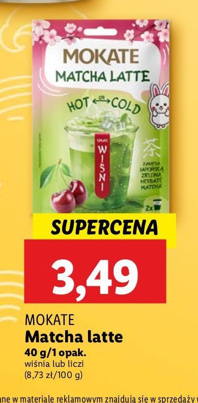 Herbata o smaku liczi Mokate matcha latte promocja