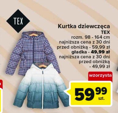 Kurtka dziewcz臋ca 98 - 164 cm wzorzysta Tex promocja