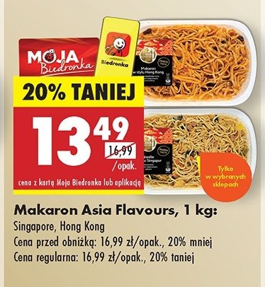 Makaron w stylu hong kong Asia flavours promocja w Biedronka