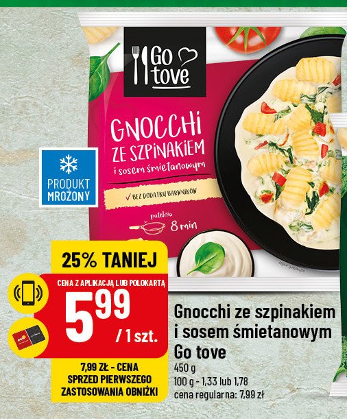 Gnocchi ze szpinakiem Gotove promocja
