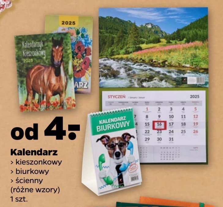 Kalendarz kieszonkowy promocja w Netto