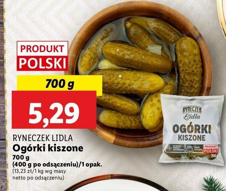 Ogórki kiszone Ryneczek lidla promocja