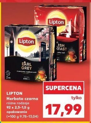 Herbata earl grey Lipton special collection promocja