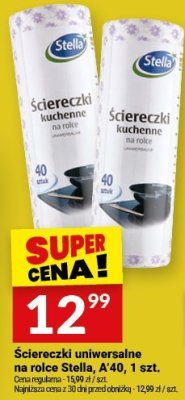 Ściereczki uniwersalne na rolce Stella 2+1 promocja w Twój Market