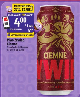 Piwo Żywiec Ciemne promocja w POLOmarket