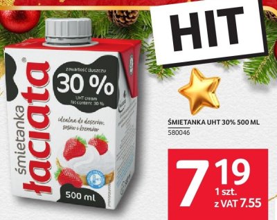 Śmietanka UHT 30% Łaciate 500ml promocja w Selgros