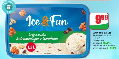 Lody Ice & Fun różne rodzaje promocja w Dino