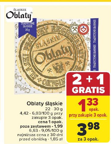 Oblaty śląskie Śląskie oblaty promocja w Carrefour