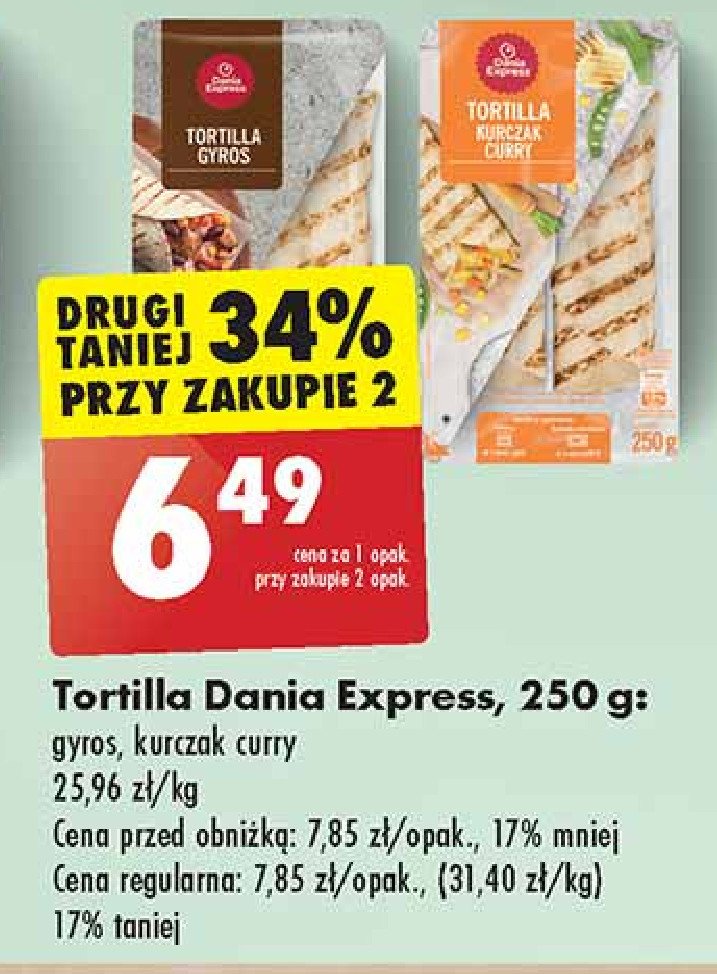 Tortilla gyros Danie express promocja