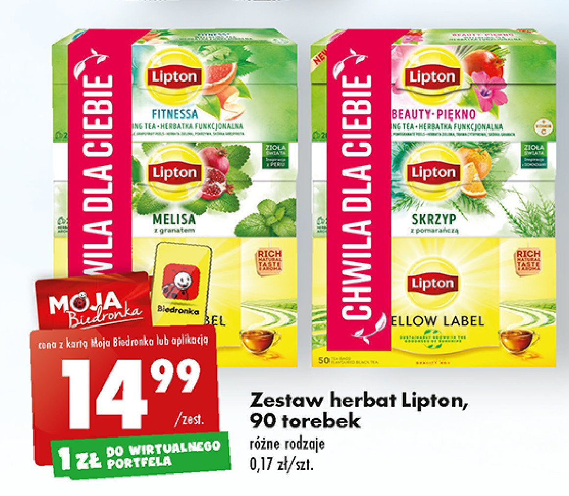 Zestaw herbat: beauty + skrzyp + yellow label Lipton zestaw herbat promocja