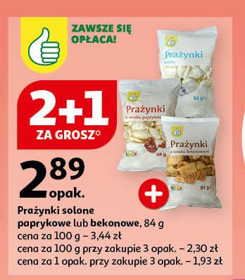 Prażynki solone Podniesiony kciuk promocja