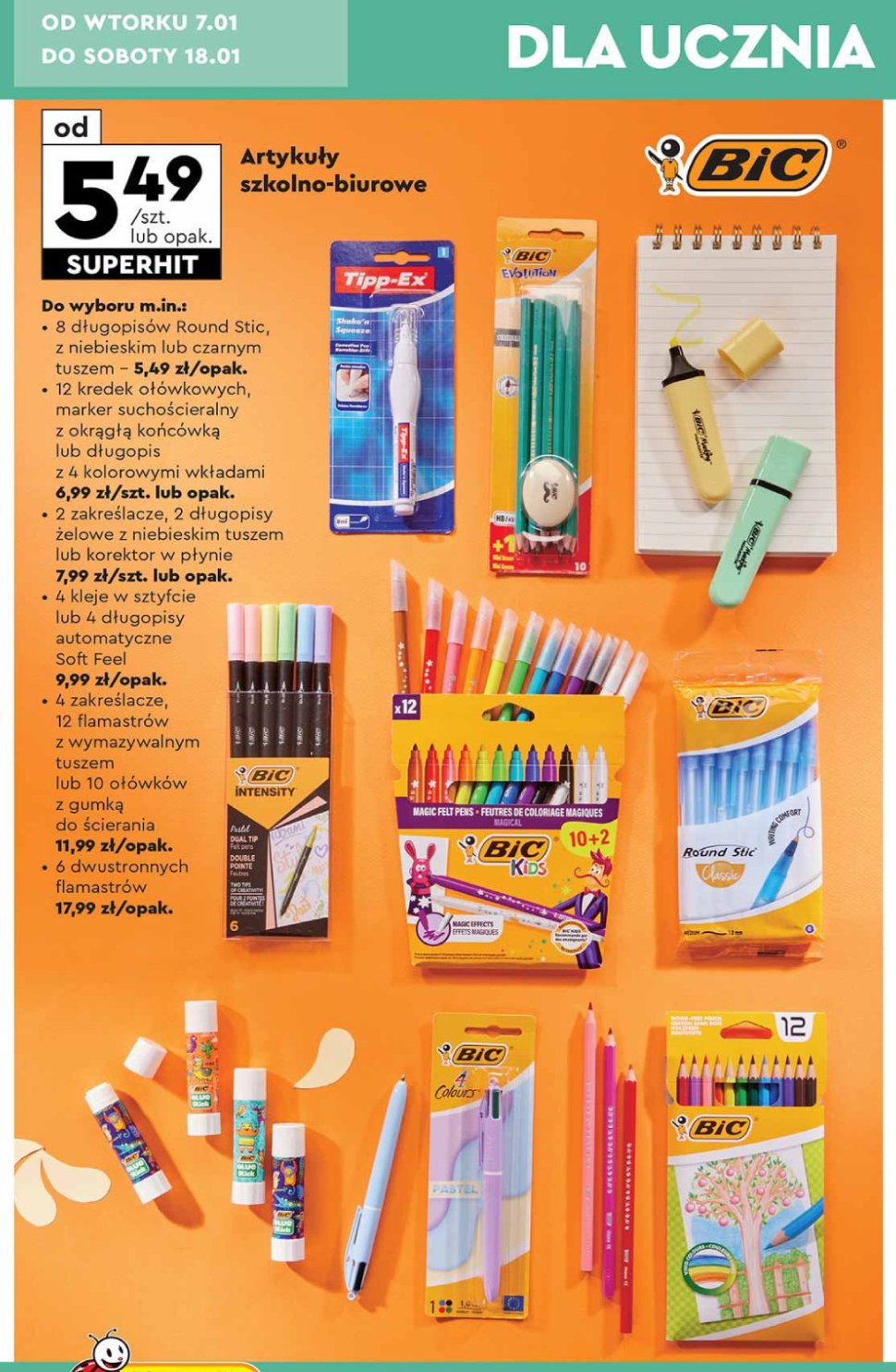 Klej w sztyfcie Bic ecolutions promocja