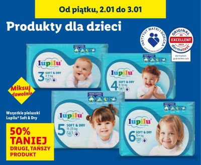Pieluszki Soft & Dry promocja w Lidl
