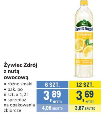 Żywiec Zdrój z nutą owocową promocja w Makro
