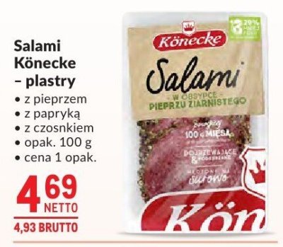 Salami Könecke - plastry z papryką promocja w Makro