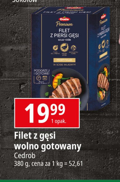 Filet z piersi gęsi wolno gotowany Silesia duda promocja