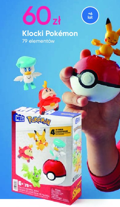 Klocki pokemon 79 el. Mega bloks promocja w Pepco