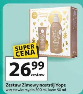 Zestaw Zimowy nastrój Yope, mydło 300 ml, krem 50 ml promocja w Auchan