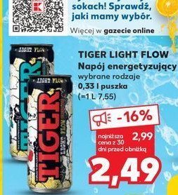 Nap贸j ocean breeze Tiger energy drink promocja