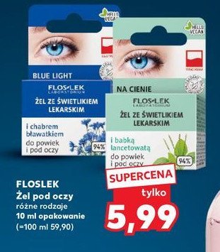 Żel pod oczy ze świetlikiem i chabrem bławatkiem Floslek promocja w Kaufland