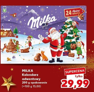 Kalendarz adwentowy Milka 200 g  promocja w Kaufland