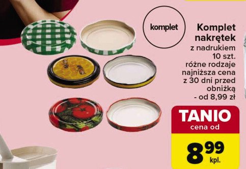 Komplet nakrętek z nadrukiem promocja