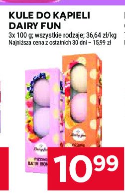 Kule do kąpieli miód karmel brzoskwinia Dairy fun promocja w Stokrotka