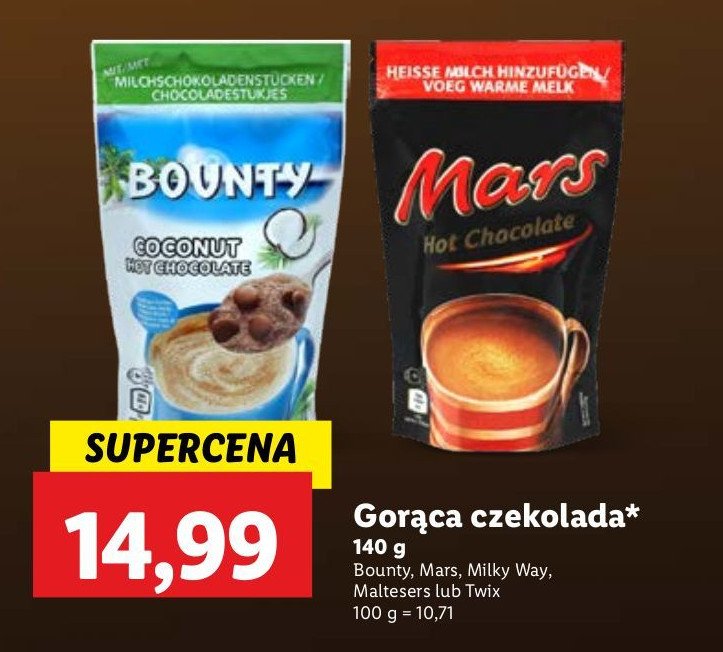 Napój czekoladowy w proszku Bounty promocja