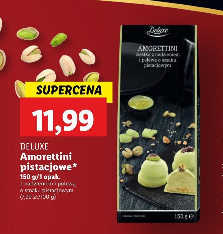 Ciastka z nadzieniem pistacjowym Deluxe promocja