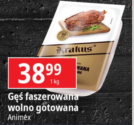 Gęś faszerowana wolno gotowana Krakus animex promocja w Leclerc