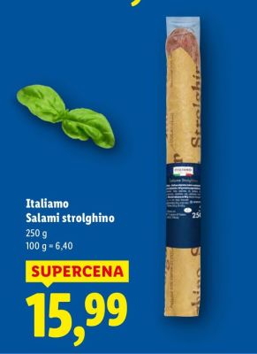 Salami strolghino Italiamo 250 g promocja w Lidl