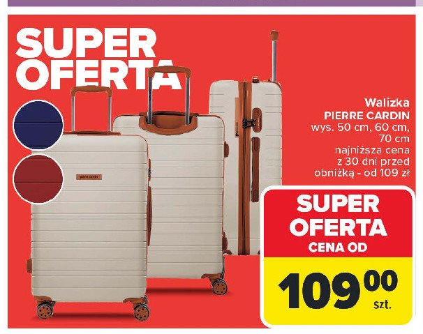 Walizka abs 50 cm Pierre cardin paris promocja w Carrefour Market