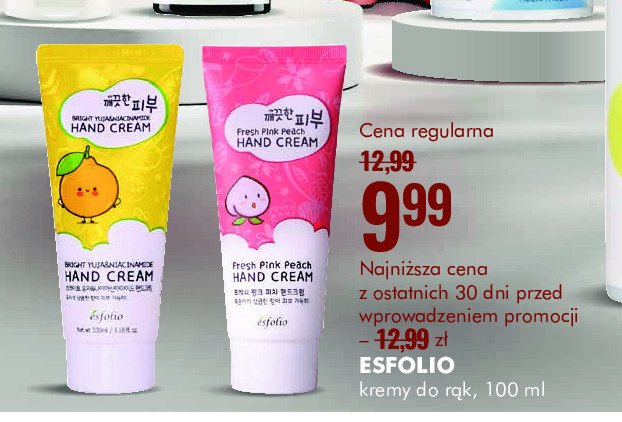 Krem do rąk bright yuja & niacyminamide Esfolio promocja