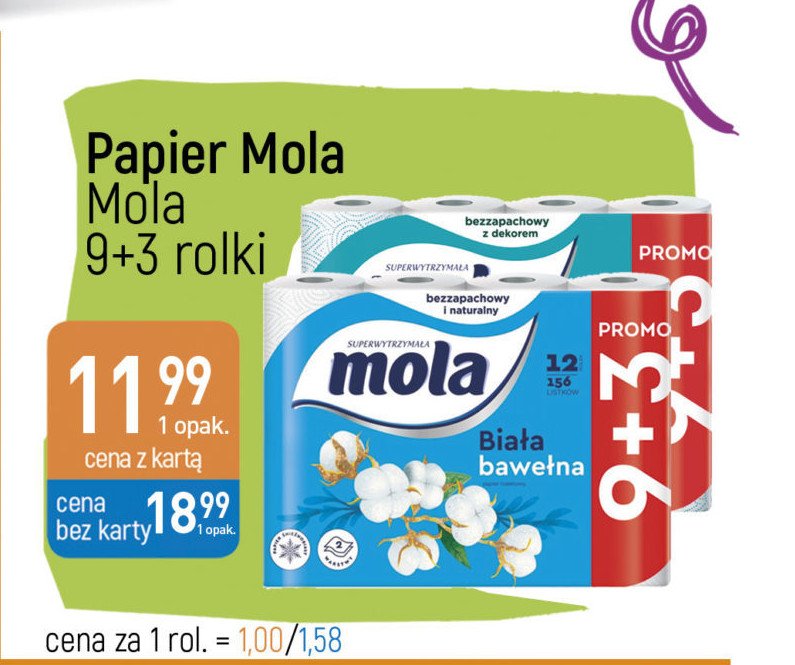 Papier toaletowy blue dekor Mola promocja