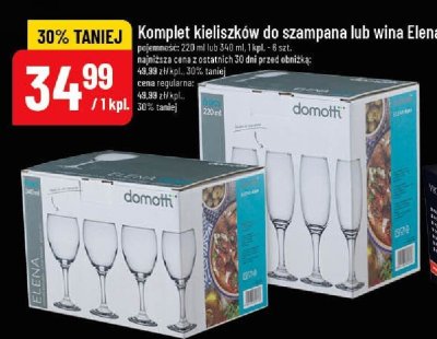 Komplet kieliszków do szampana lub wina Elena promocja w POLOmarket