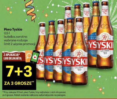 Piwo Tyskie butelka zwrotna wybrane rodzaje promocja w Delikatesy Centrum