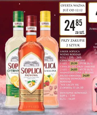 Likier Soplica różne rodzaje 0.5 l promocja w Dino