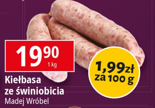 Kiełbasa ze świniobicia Madej & wróbel promocja