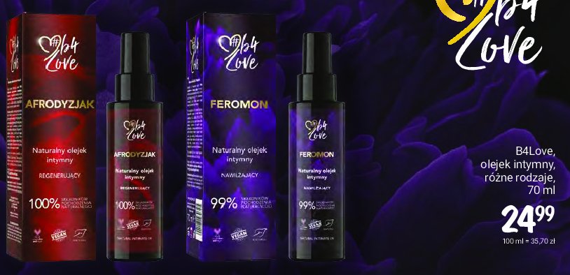 Olejek intymny naturalny afrodyzjak B4love promocja