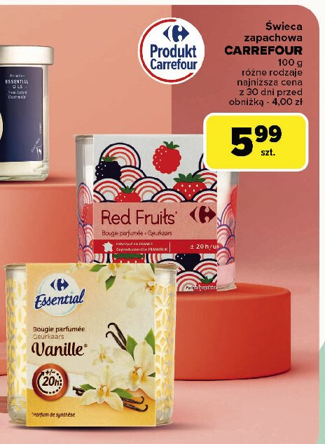 Świeca zapachowa wanilia Carrefour promocja w Carrefour