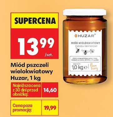 Miód pszczeli wielokwiatowy Huzar promocja w Biedronka