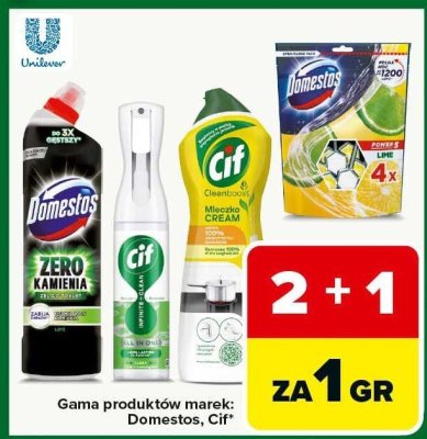 Środki czystości Domestos, Cif promocja w Carrefour Market