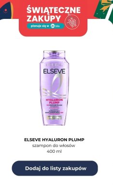 Szampon do włosów Elseve Hyaluron Plump promocja w Auchan