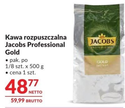 Kawa rozpuszczalna Jacobs Professional Gold promocja w Makro