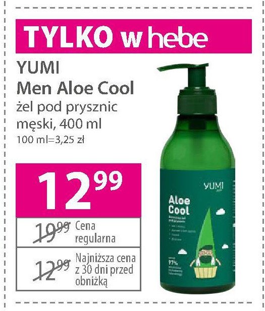 Żel pod prysznic aloe cool Yumi cosmetics promocja
